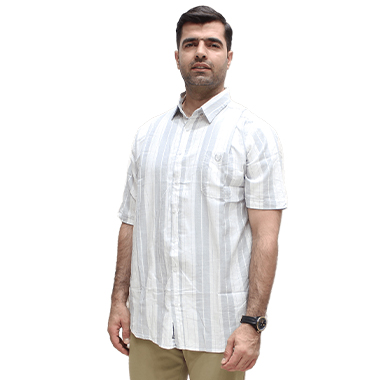پیراهن کنفی سایز بزرگ مردانه کد محصولfgl3306